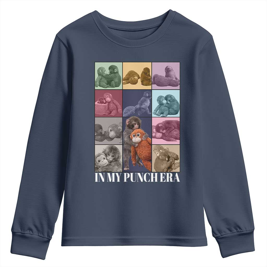 Punch The Monkey Youth Sweatshirt In My Punch Era Baby Monkey Hugging Plush