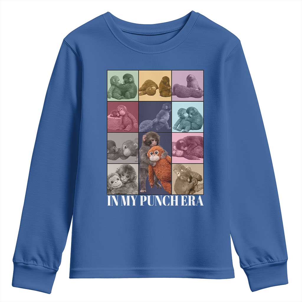 Punch The Monkey Youth Sweatshirt In My Punch Era Baby Monkey Hugging Plush