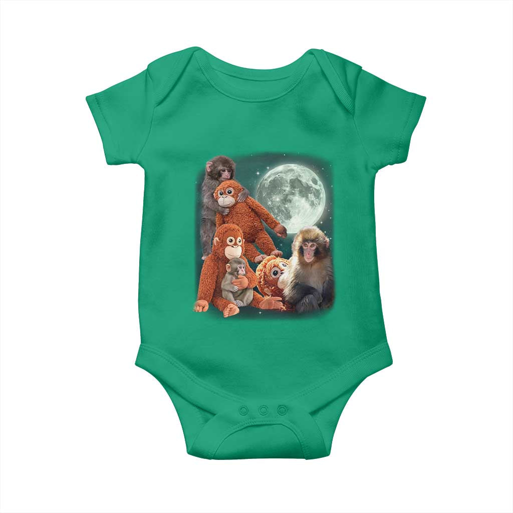 Baby Monkey Punch Baby Onesie Three Punch Moon Orange Toy