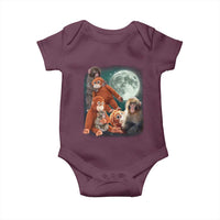 Baby Monkey Punch Baby Onesie Three Punch Moon Orange Toy