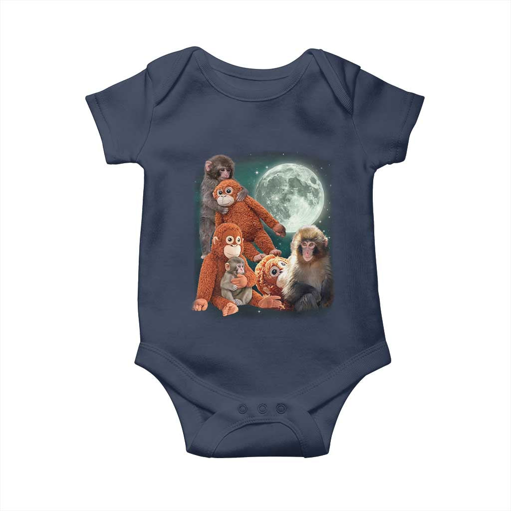 Baby Monkey Punch Baby Onesie Three Punch Moon Orange Toy