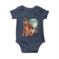 Baby Monkey Punch Baby Onesie Three Punch Moon Orange Toy