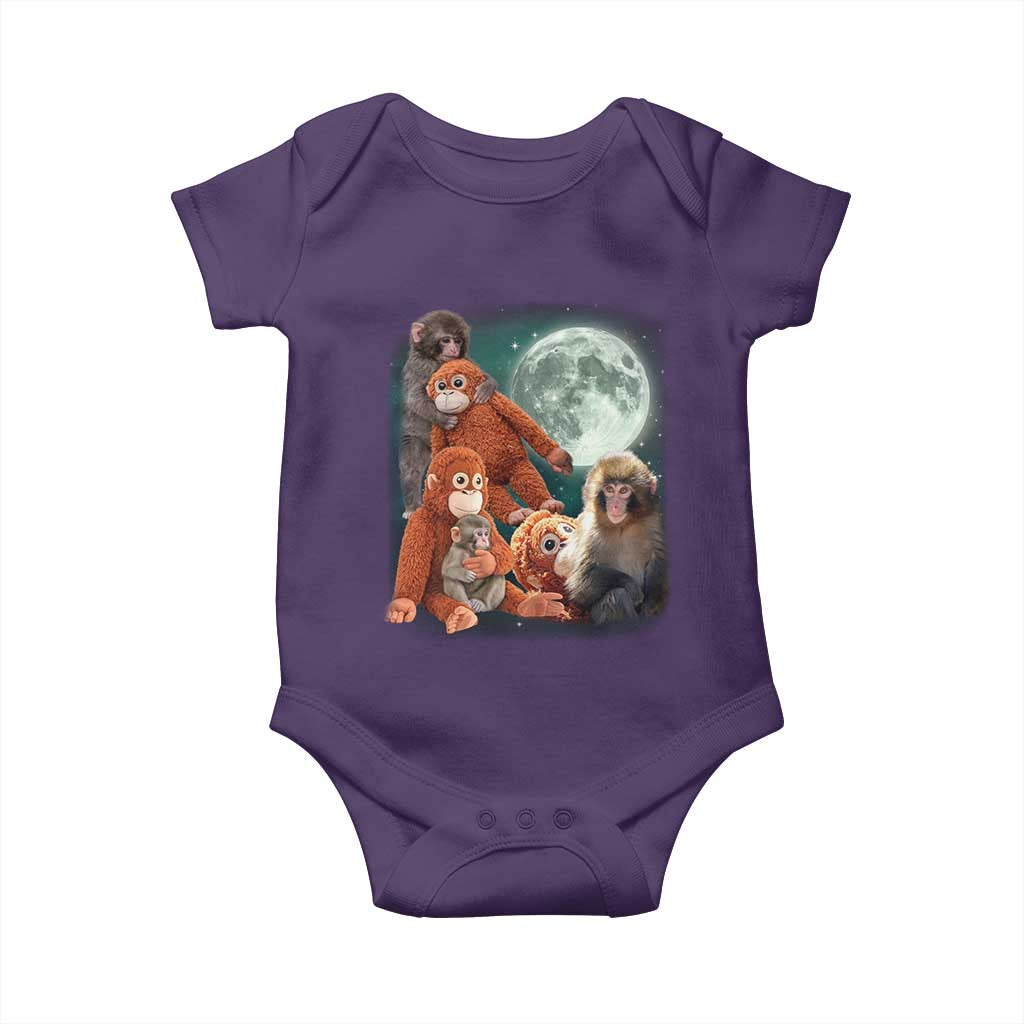 Baby Monkey Punch Baby Onesie Three Punch Moon Orange Toy
