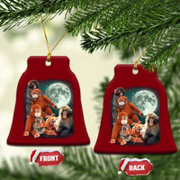 Baby Monkey Punch Ceramic Ornament Three Punch Moon Orange Toy