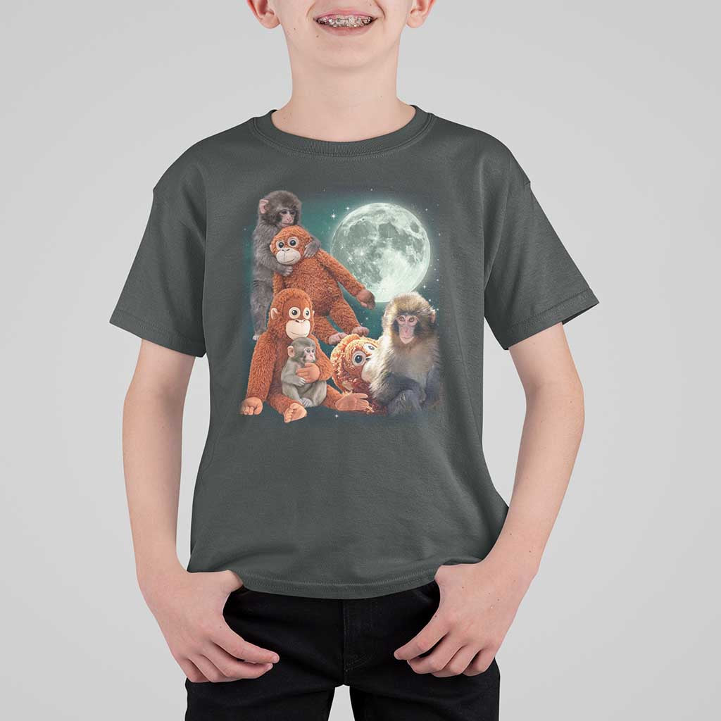 Baby Monkey Punch T Shirt For Kid Three Punch Moon Orange Toy