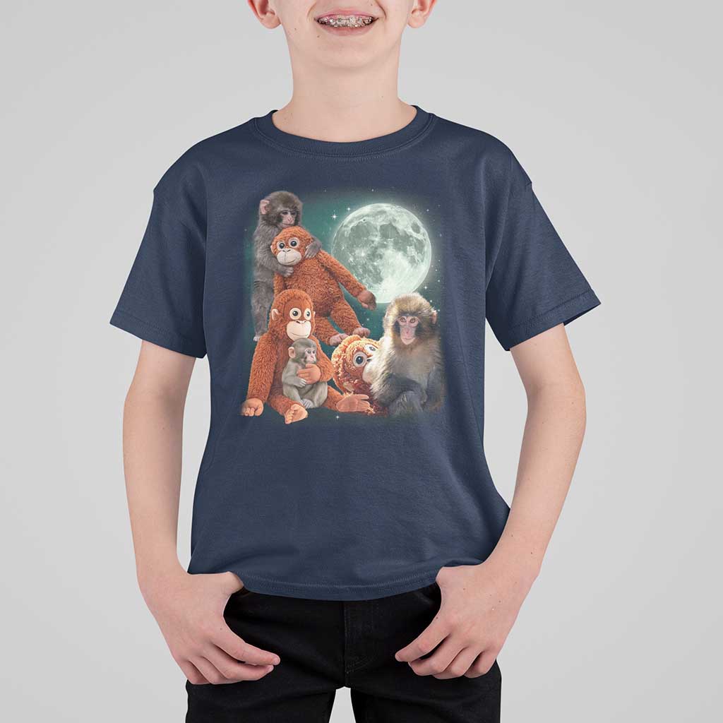 Baby Monkey Punch T Shirt For Kid Three Punch Moon Orange Toy