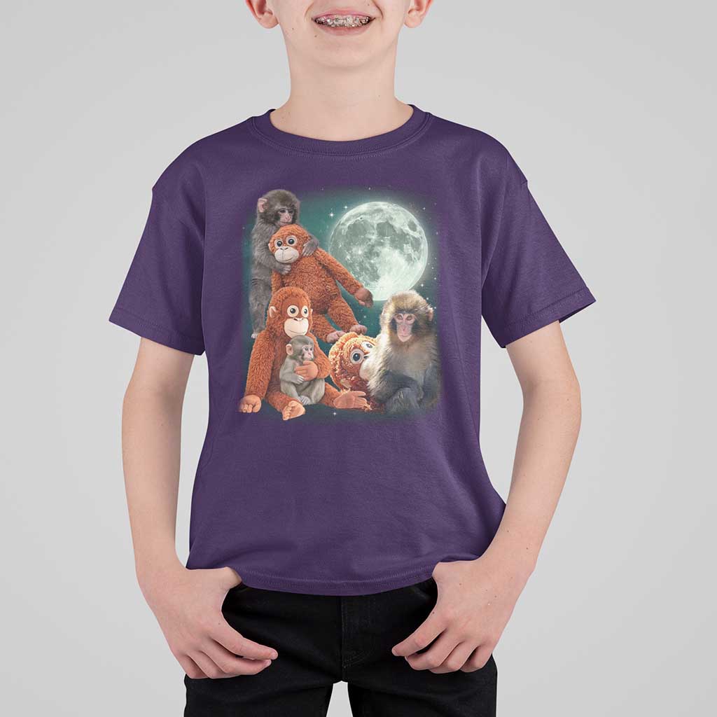 Baby Monkey Punch T Shirt For Kid Three Punch Moon Orange Toy
