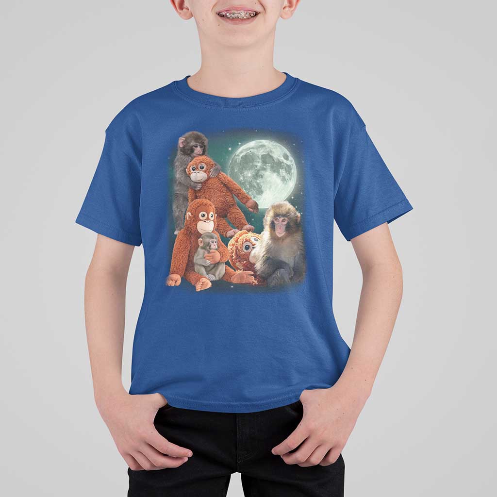 Baby Monkey Punch T Shirt For Kid Three Punch Moon Orange Toy