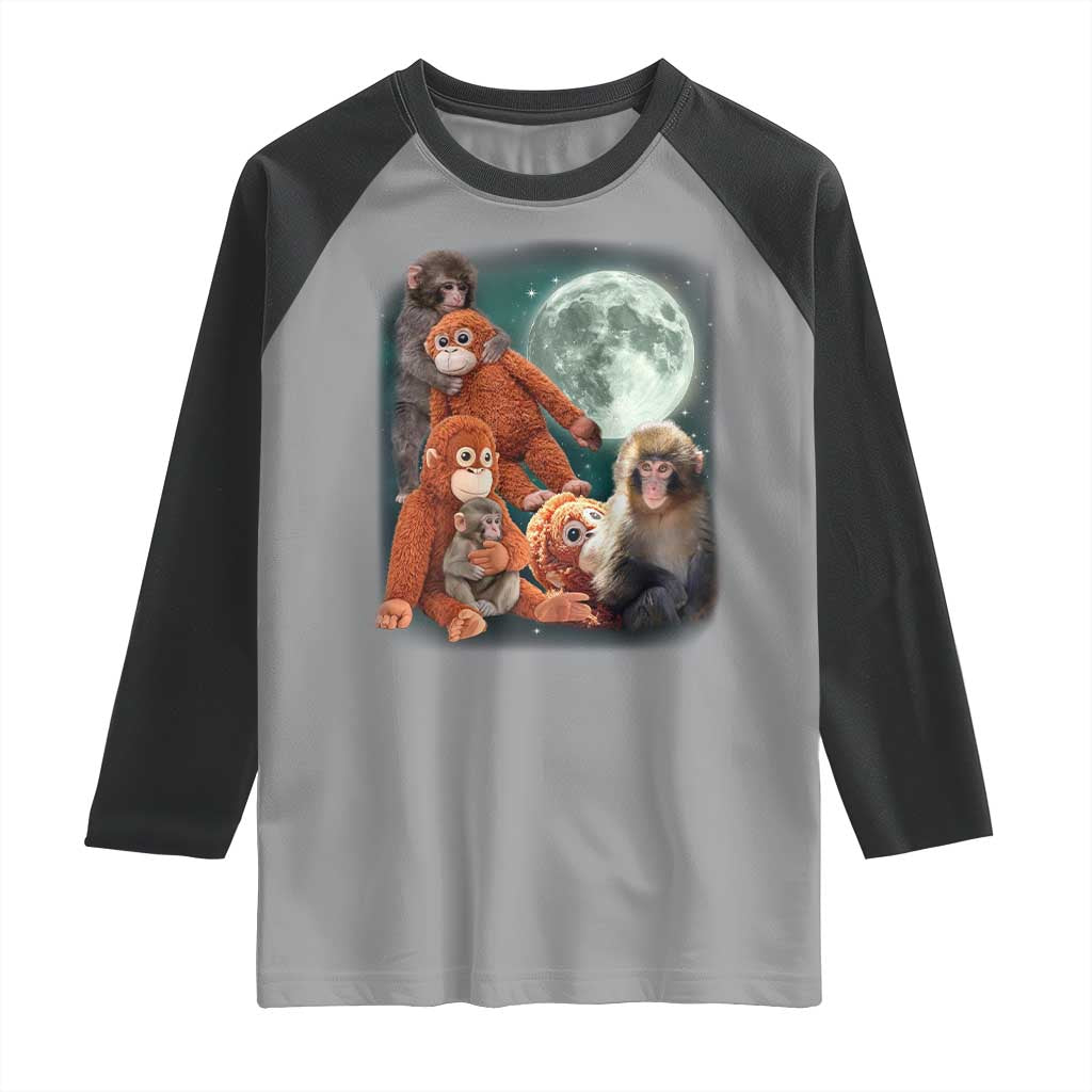 Baby Monkey Punch Raglan Shirt Three Punch Moon Orange Toy