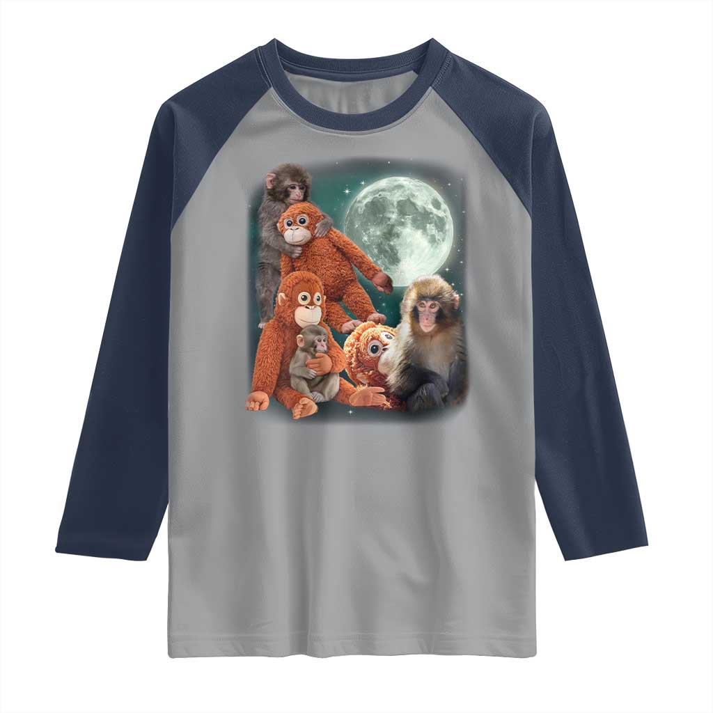 Baby Monkey Punch Raglan Shirt Three Punch Moon Orange Toy