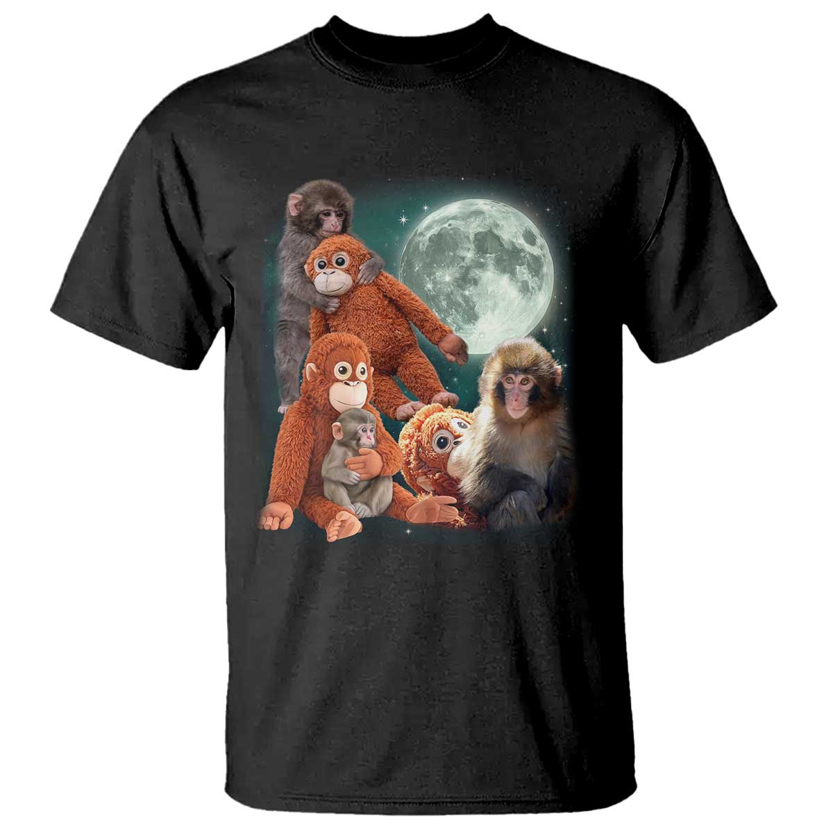 Baby Monkey Punch T Shirt Three Punch Moon Orange Toy