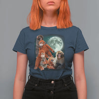 Baby Monkey Punch T Shirt For Women Three Punch Moon Orange Toy