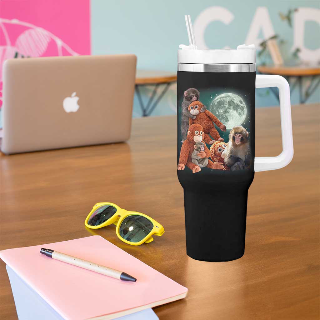 Baby Monkey Punch Tumbler With Handle Three Punch Moon Orange Toy