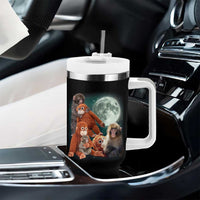 Baby Monkey Punch Tumbler With Handle Three Punch Moon Orange Toy