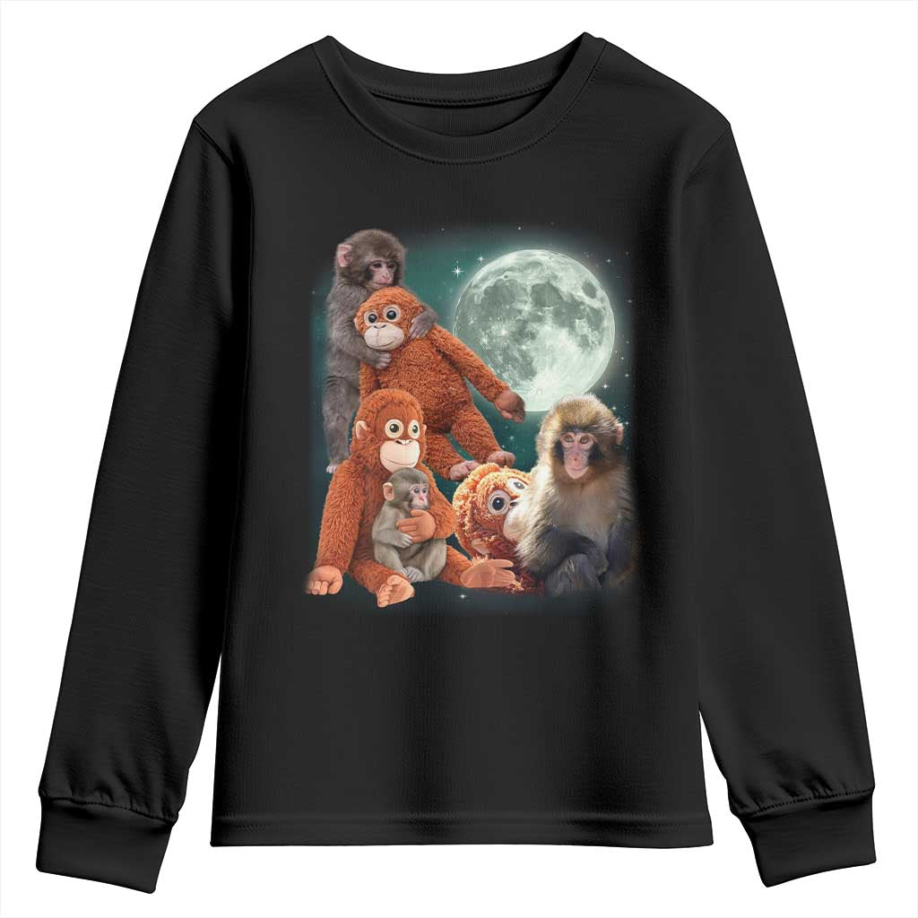 Baby Monkey Punch Youth Sweatshirt Three Punch Moon Orange Toy