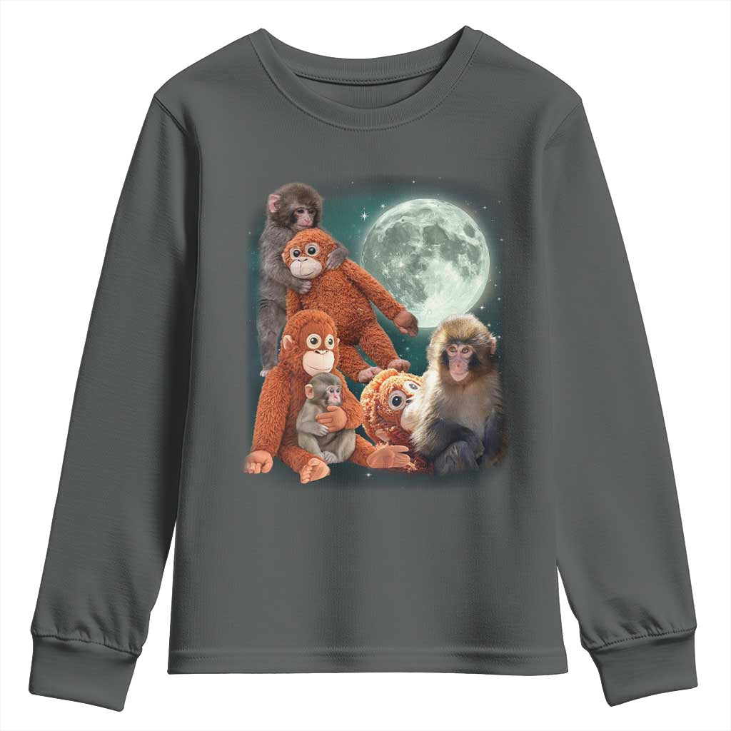 Baby Monkey Punch Youth Sweatshirt Three Punch Moon Orange Toy