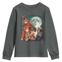 Baby Monkey Punch Youth Sweatshirt Three Punch Moon Orange Toy