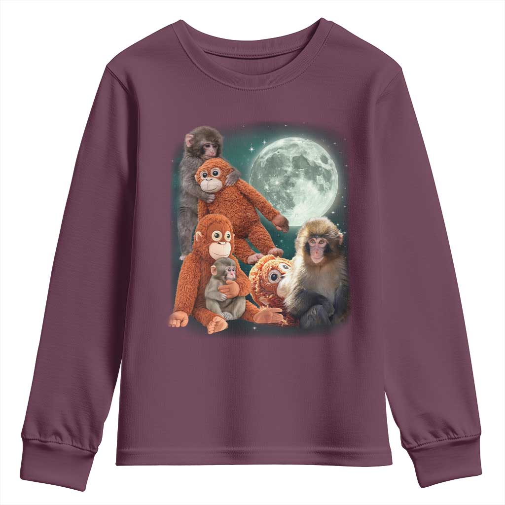 Baby Monkey Punch Youth Sweatshirt Three Punch Moon Orange Toy