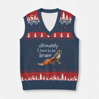 Ultimate I Have To Be Brave Baby Monkey Punch V-Neck Knit Sweater Vest