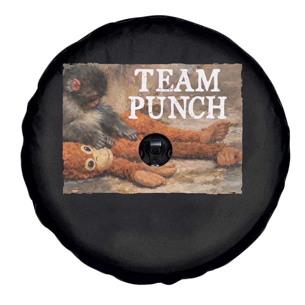 Team Punch Baby Monkey Plush Hugging Meme Spare Tire Cover