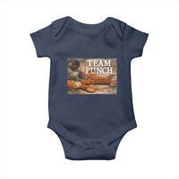 Team Punch Baby Monkey Plush Hugging Meme Baby Onesie
