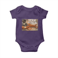 Team Punch Baby Monkey Plush Hugging Meme Baby Onesie