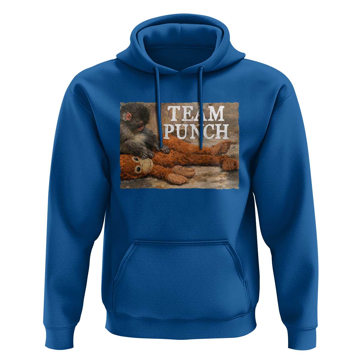 Team Punch Baby Monkey Plush Hugging Meme Hoodie