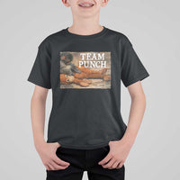 Team Punch Baby Monkey Plush Hugging Meme T Shirt For Kid