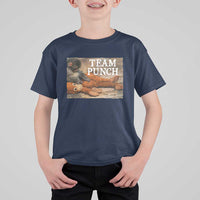Team Punch Baby Monkey Plush Hugging Meme T Shirt For Kid