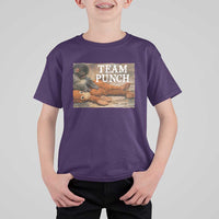 Team Punch Baby Monkey Plush Hugging Meme T Shirt For Kid
