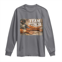 Team Punch Baby Monkey Plush Hugging Meme Long Sleeve Shirt