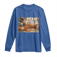 Team Punch Baby Monkey Plush Hugging Meme Long Sleeve Shirt
