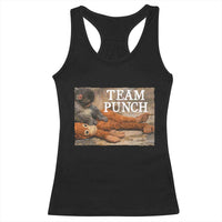 Team Punch Baby Monkey Plush Hugging Meme Racerback Tank Top