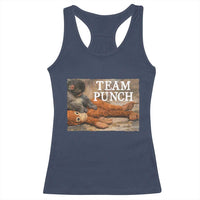 Team Punch Baby Monkey Plush Hugging Meme Racerback Tank Top