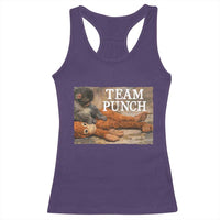 Team Punch Baby Monkey Plush Hugging Meme Racerback Tank Top