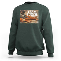 Team Punch Baby Monkey Plush Hugging Meme Sweatshirt