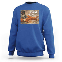 Team Punch Baby Monkey Plush Hugging Meme Sweatshirt