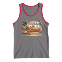 Team Punch Baby Monkey Plush Hugging Meme Tank Top