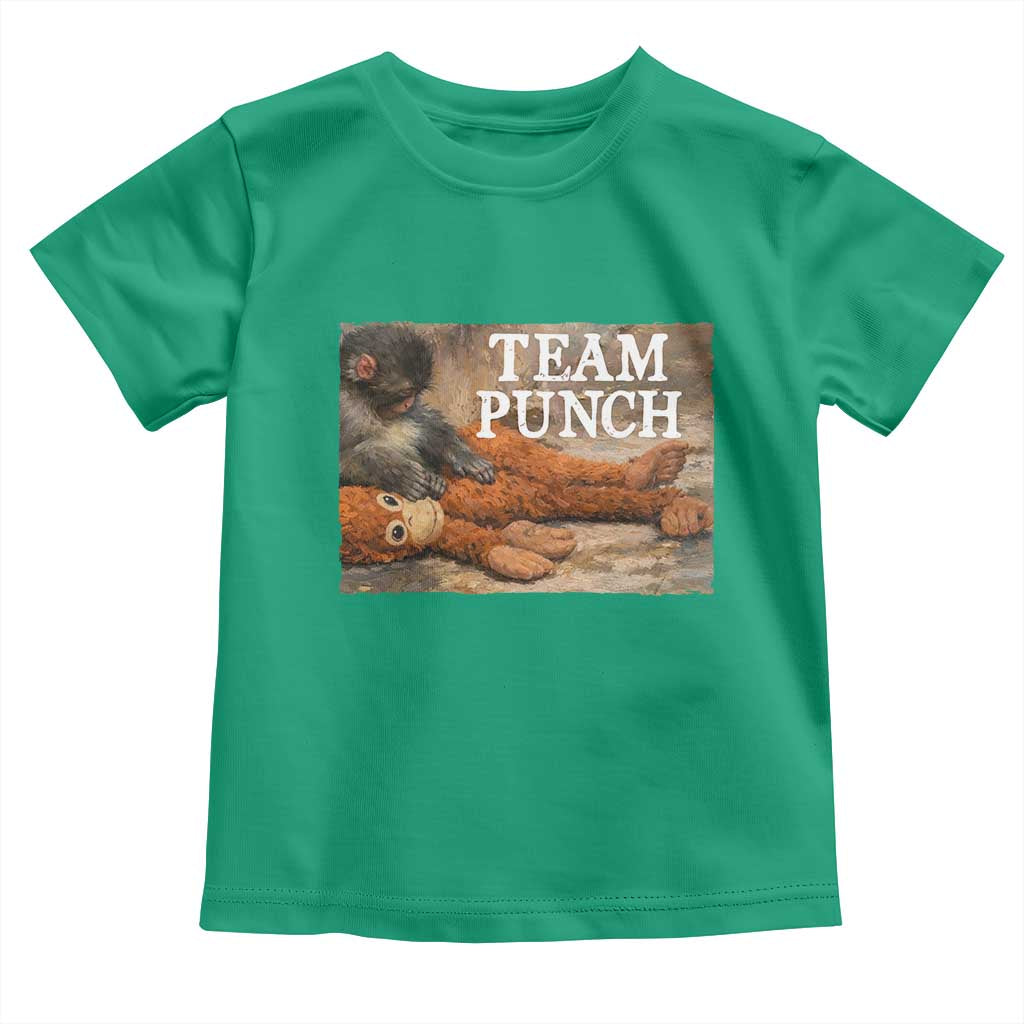 Team Punch Baby Monkey Plush Hugging Meme Toddler T Shirt