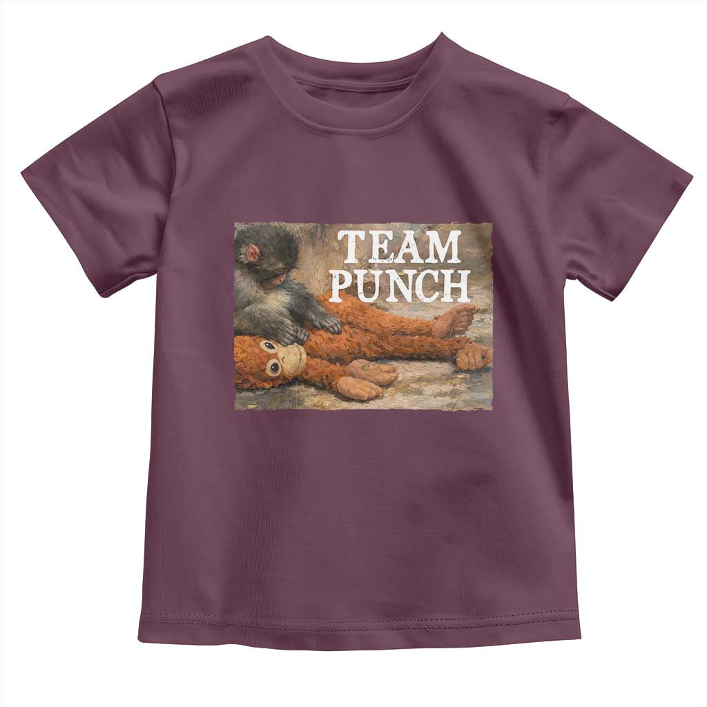Team Punch Baby Monkey Plush Hugging Meme Toddler T Shirt