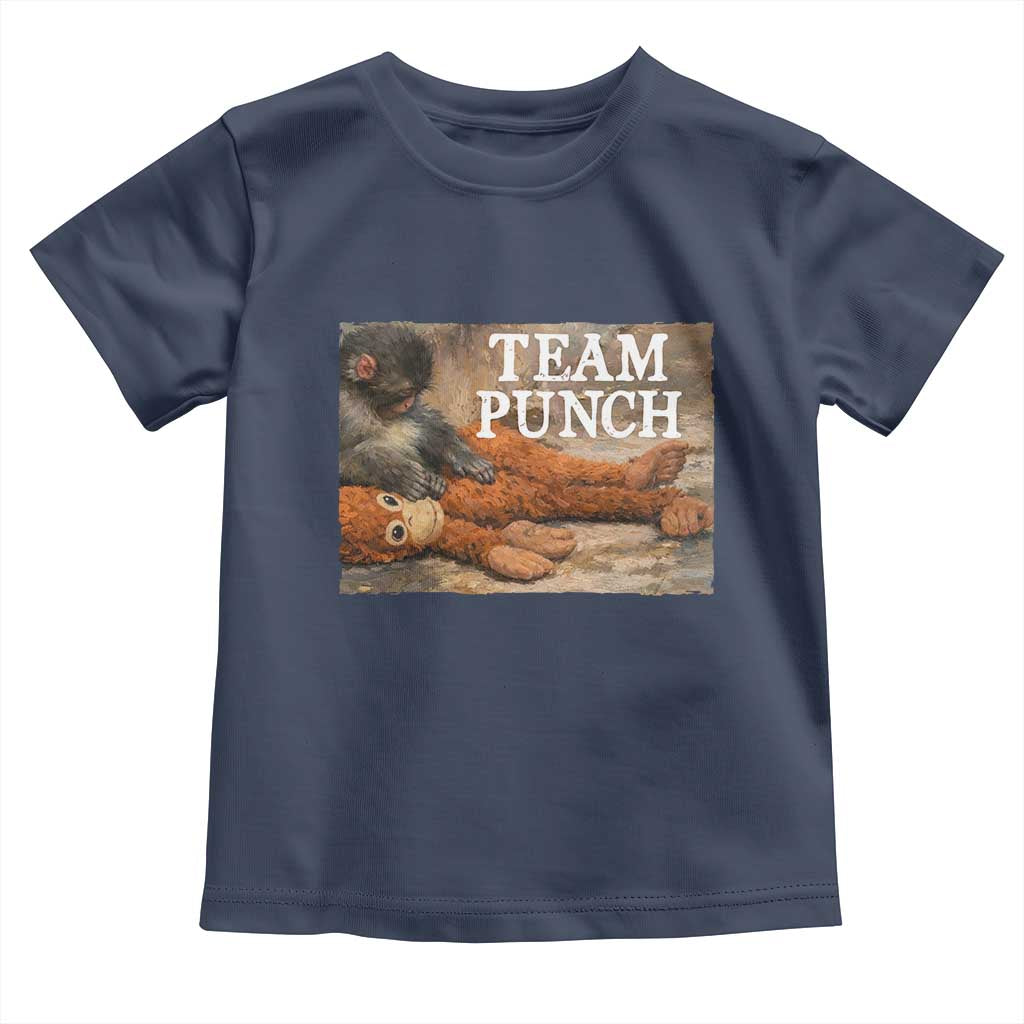 Team Punch Baby Monkey Plush Hugging Meme Toddler T Shirt