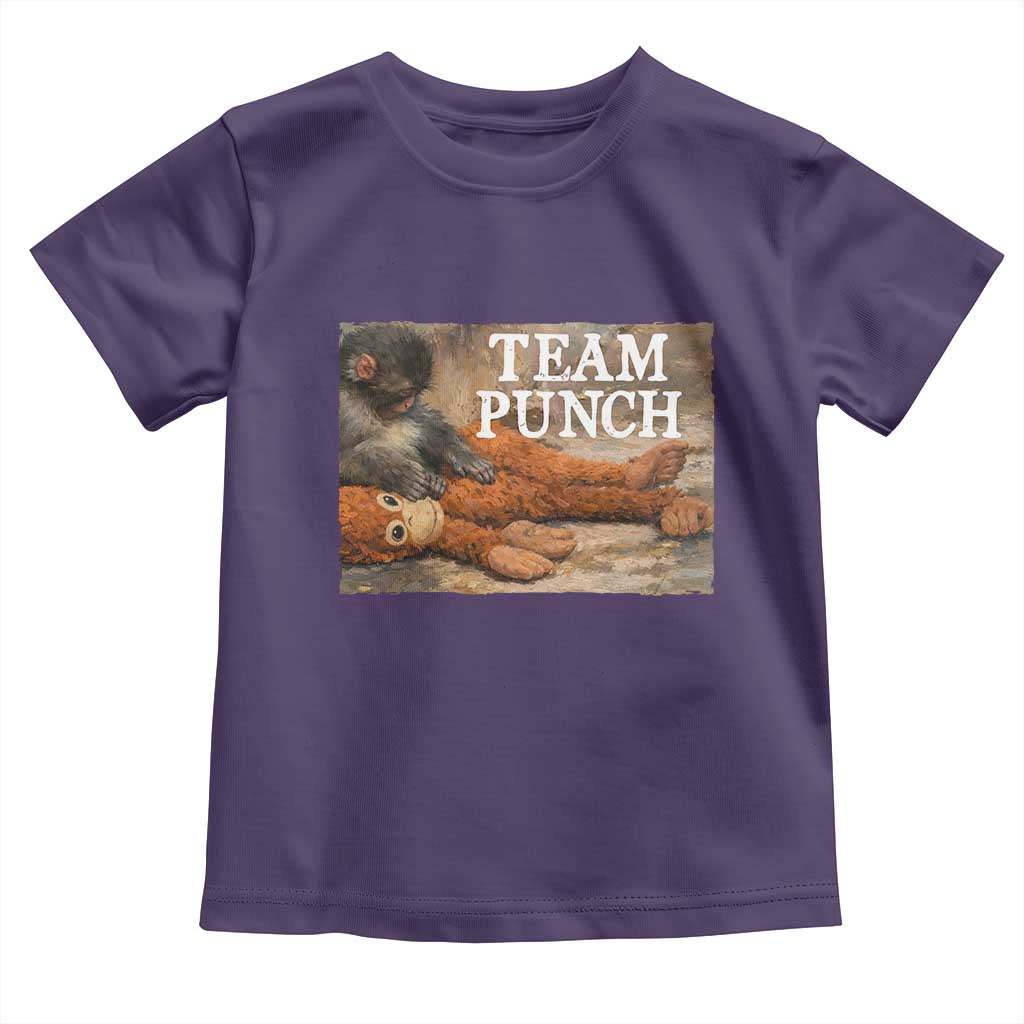 Team Punch Baby Monkey Plush Hugging Meme Toddler T Shirt