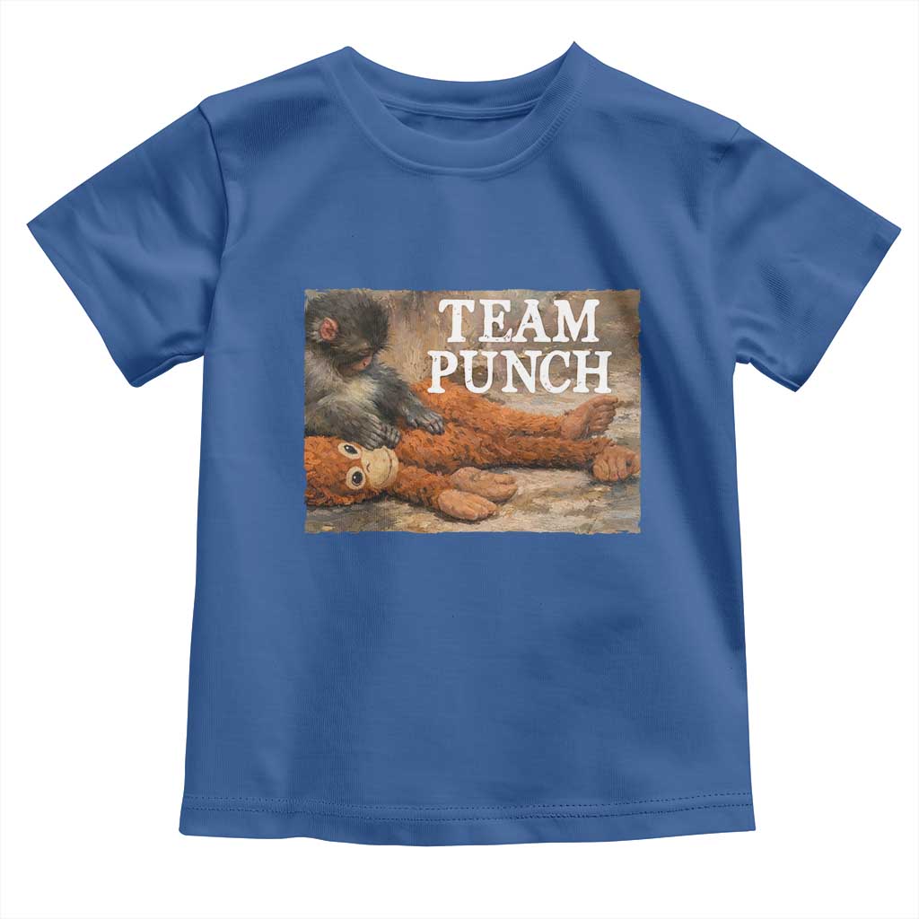 Team Punch Baby Monkey Plush Hugging Meme Toddler T Shirt
