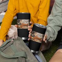 Team Punch Baby Monkey Plush Hugging Meme Tumbler Cup