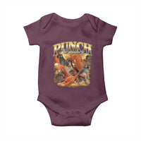 Punch The Monkey Baby Onesie Baby Monkey Punch Plush Hugging 90s Bootleg