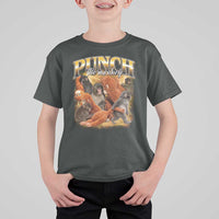 Punch The Monkey T Shirt For Kid Baby Monkey Punch Plush Hugging 90s Bootleg