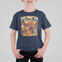 Punch The Monkey T Shirt For Kid Baby Monkey Punch Plush Hugging 90s Bootleg