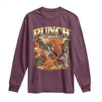 Punch The Monkey Long Sleeve Shirt Baby Monkey Punch Plush Hugging 90s Bootleg