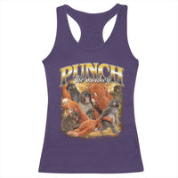 Punch The Monkey Racerback Tank Top Baby Monkey Punch Plush Hugging 90s Bootleg