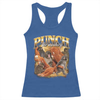 Punch The Monkey Racerback Tank Top Baby Monkey Punch Plush Hugging 90s Bootleg